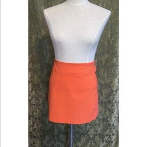 Orange skirt with shorts underneath